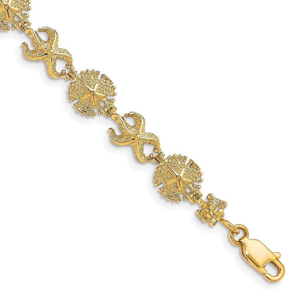 Kazi Luxury 14K Starfish /Sand Dollar Bracelet